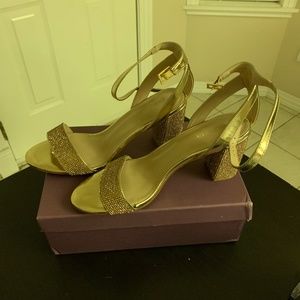 Carvela  (Kianni) Gold Fabric Sandals. Worn twice. UK 41